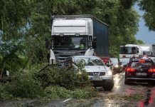 Starker Sturm mit katastrophalem Ergebnis
