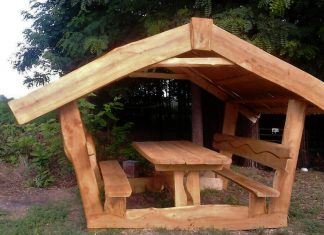 Holzhütte im Garten